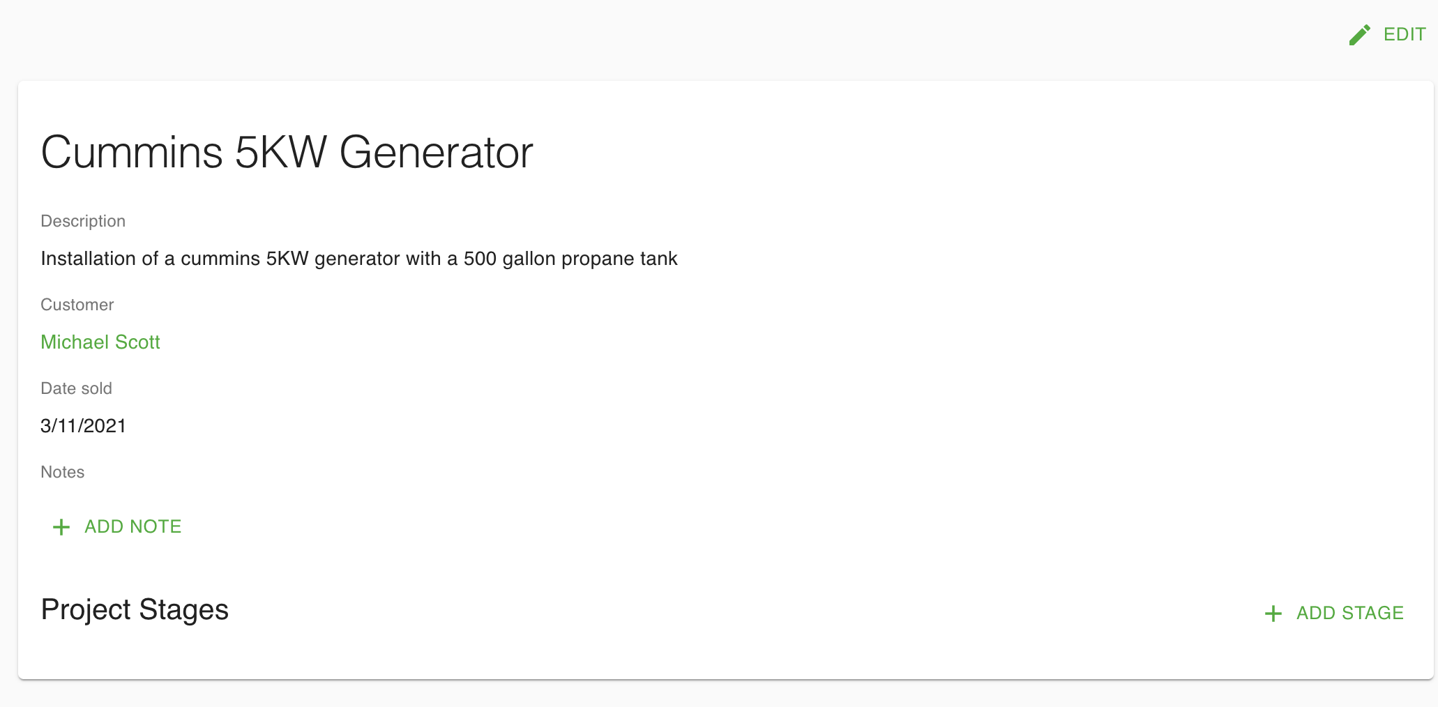 project details